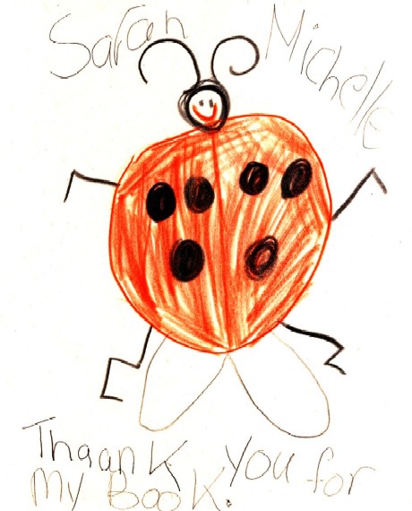 Child drawing of a ladybug